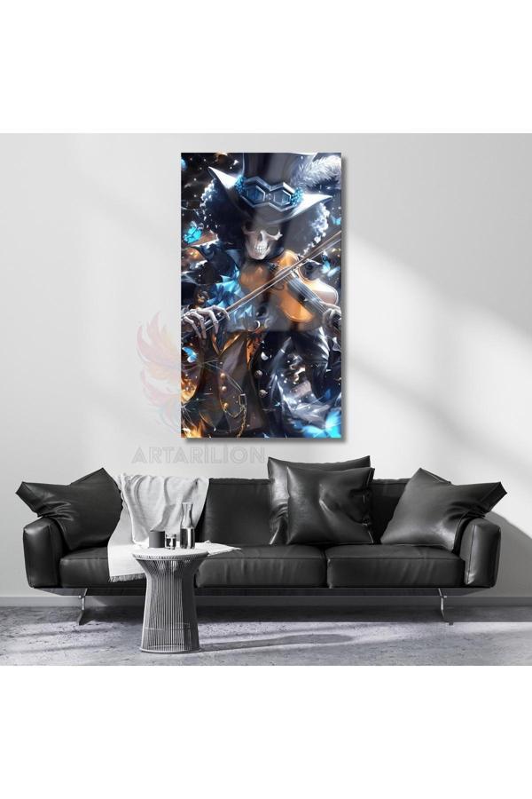 Cam Tablo Brook One Piece Cam Tablo Anime Tablosu - Image 1