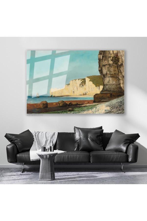 Cam Yatay Duvar Tablosu Cam Doga Manzarasi13 Ev Ofis Salon Modern Duvar Tablosu - Image 1