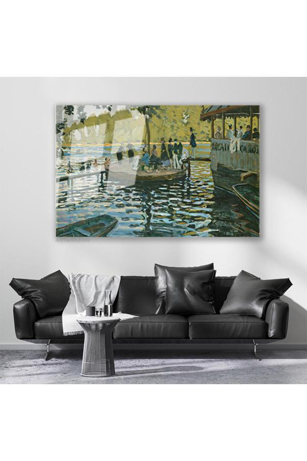 Cam Yatay Duvar Tablosu Cam Gol Manzarasi Ev Ofis Salon Modern Duvar Tablosu - Image 1