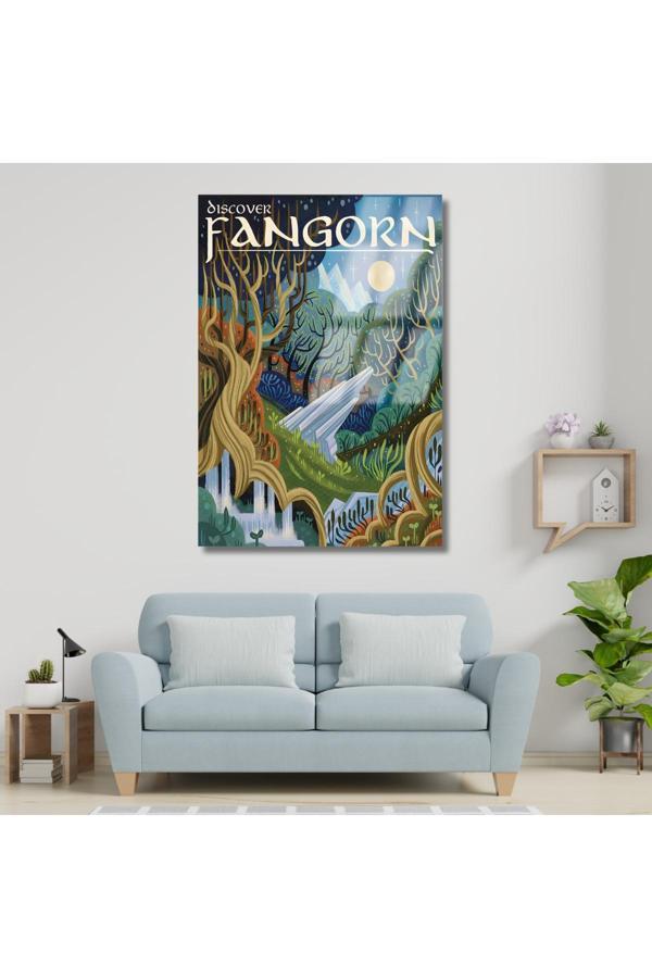 Yüzüklerin Efendisi Cam Fangorn Ormanları Dijital Baskı Kırılmaz Cam Tablo LOTR Cam Tablo - Image 1