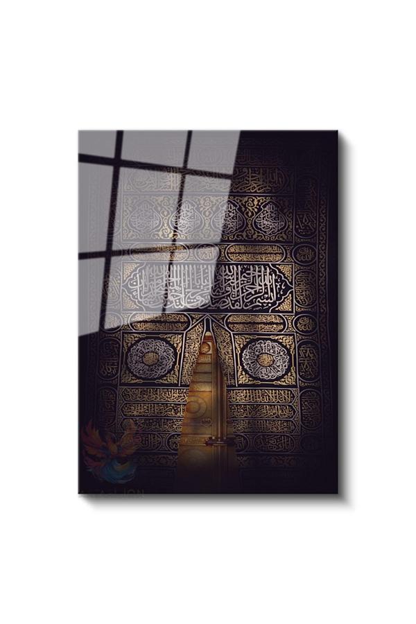 Cam Dikey Duvar Tablosu Cam Kabe Kapısı Dini Tablo Ev Ofis Salon Modern Duvar Tablosu - Image 1