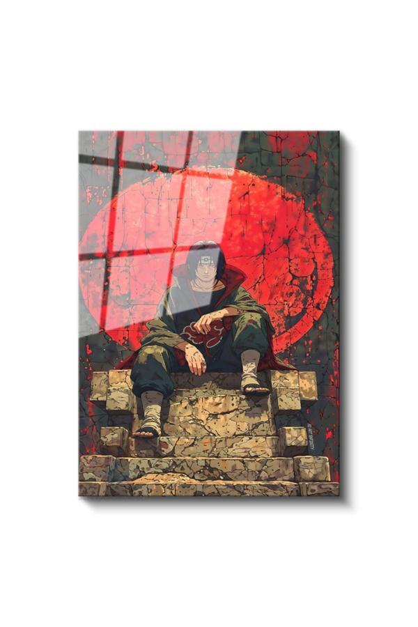 Cam Dikey Duvar Tablosu Cam İtachi2 Anime Tablosu Ev Ofis Salon Modern Duvar Tablosu - Image 1