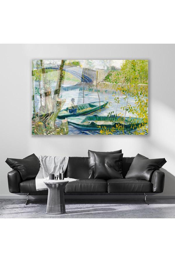 Cam Yatay Duvar Tablosu Cam Kopru Manzarasi4 Ev Ofis Salon Modern Duvar Tablosu - Image 1