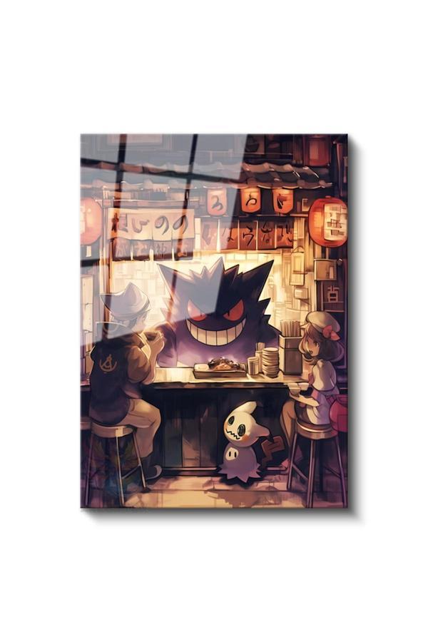 Cam Dikey Duvar Tablosu Cam Gengar Anime Tablosu Ev Ofis Salon Modern Duvar Tablosu - Image 1