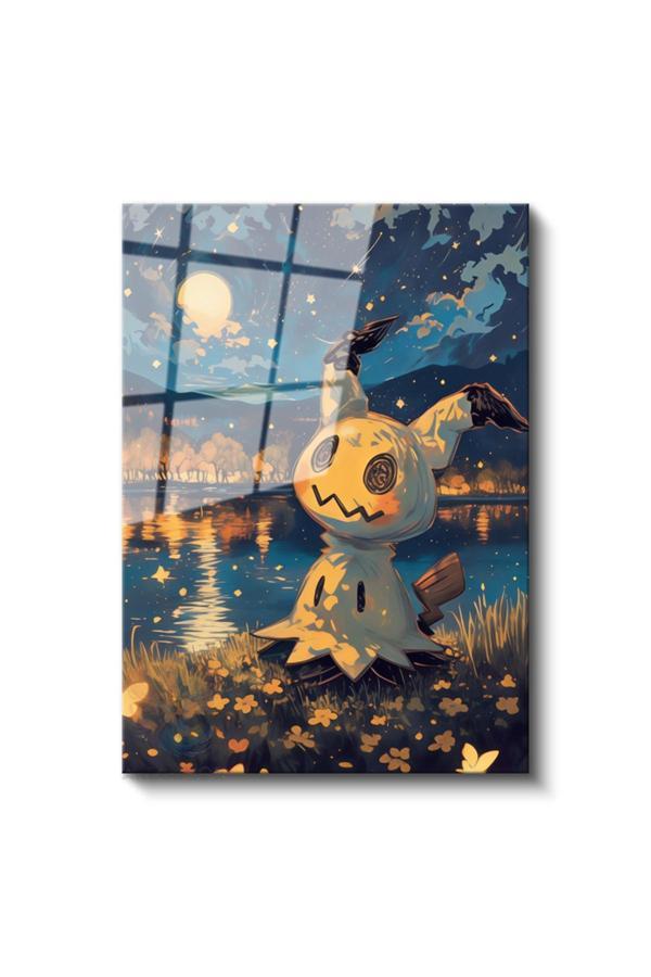 Cam Dikey Duvar Tablosu Cam pika Anime Tablosu Ev Ofis Salon Modern Duvar Tablosu - Image 1