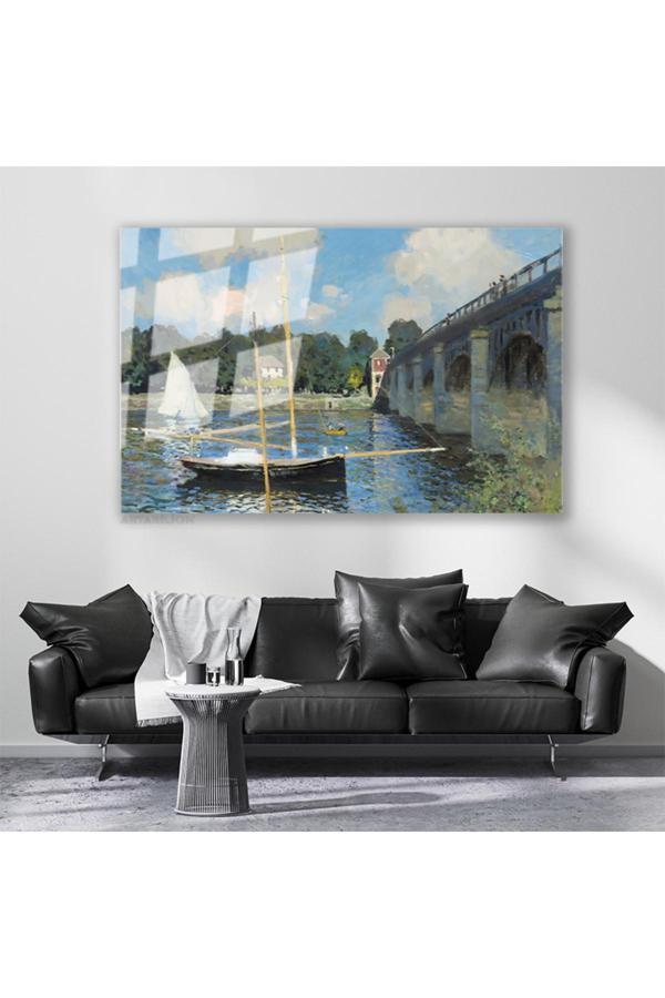 Cam Yatay Duvar Tablosu Cam Kopru Manzarasi2 Ev Ofis Salon Modern Duvar Tablosu - Image 1