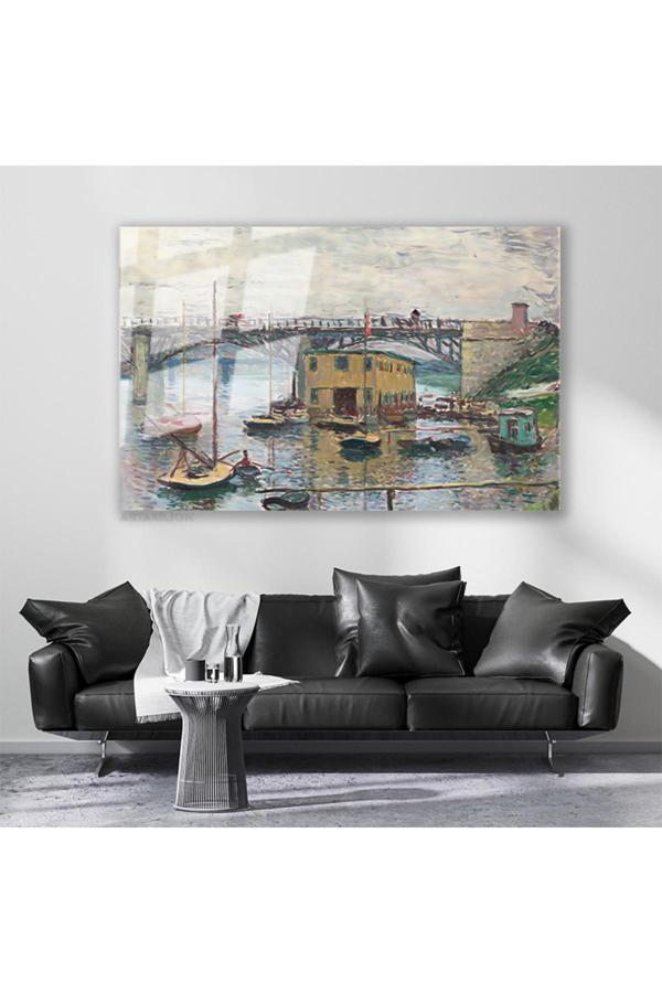 Cam Yatay Duvar Tablosu Cam Kopru Manzarasi3 Ev Ofis Salon Modern Duvar Tablosu - Image 1