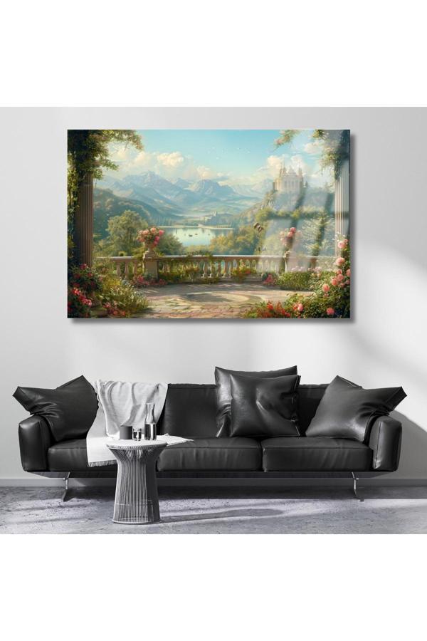 Kırılmaz Cam Hd Baskı Tablo Fantastik Masal Manzarası Kırılmaz Cam Duvar Tablosu - Image 1