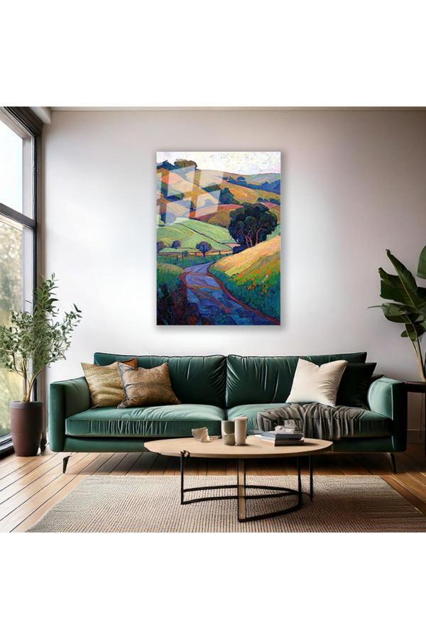 Cam Tablo Djital Baskı Salon Duvar Tablosu Manzara Tablosu - Image 1