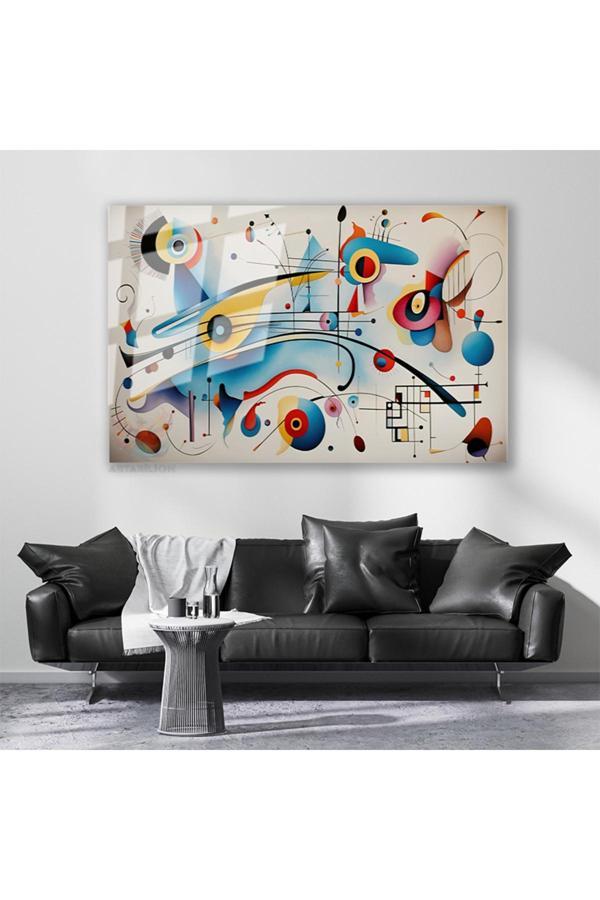 Cam Yatay Duvar Tablosu Cam Soyut Geometrik S Anat6 Ev Ofis Salon Modern Duvar Tablosu - Image 1