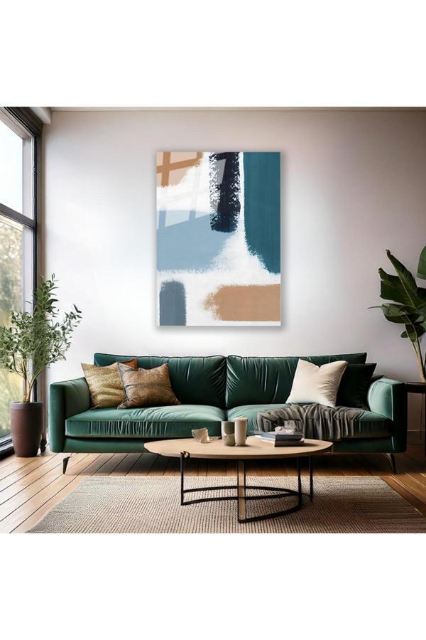 Cam Duvar Tablosu Sade Tasarım Cam Baskı Tablo Ev Hediyesi Modern Tasarım Salon Tablosu - Image 1