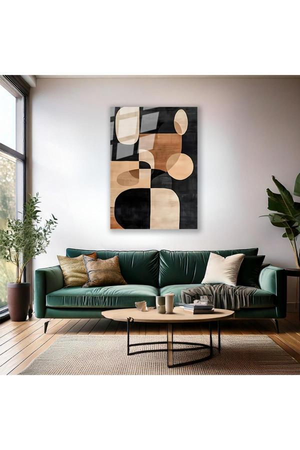 Soyut Tasarım Cam Tablo Modern Salon Tablosu Ev Dekorasyon Cam Duvar Tablosu Yeni Ev Hediyesi - Image 1