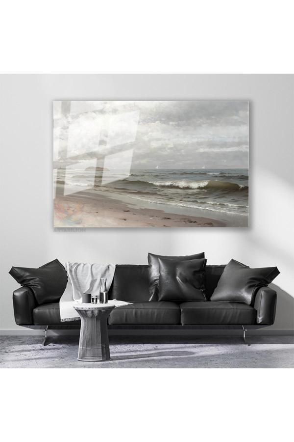 Cam Yatay Duvar Tablosu Cam Vintage Kumsal Ev Ofis Salon Modern Duvar Tablosu - Image 1