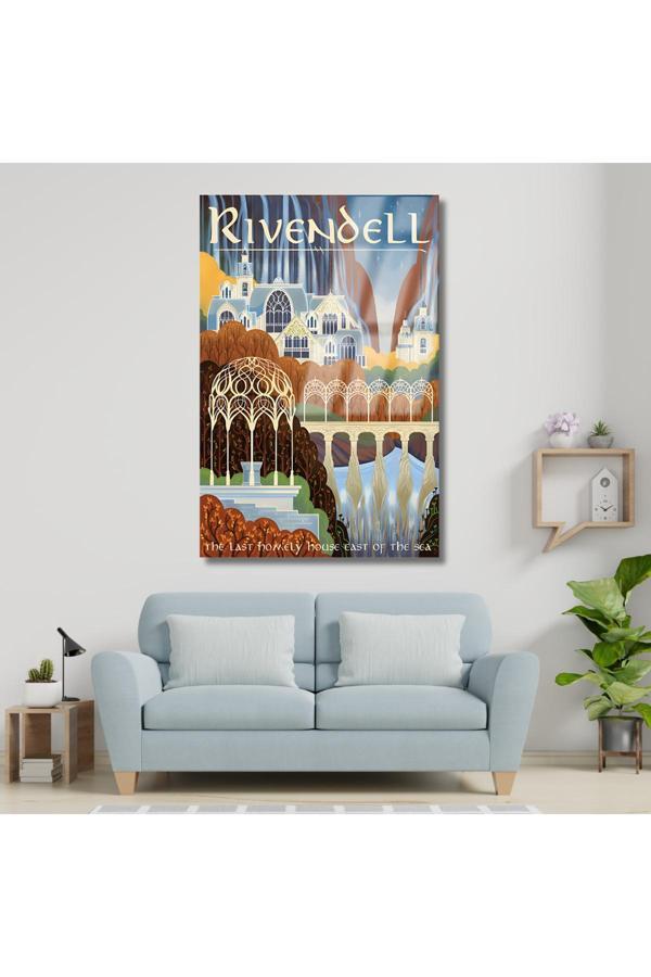 Yüzüklerin Efendisi Cam Rivendell Dijital Baskı Kırılmaz Cam Tablo LOTR Cam Tablo - Image 1