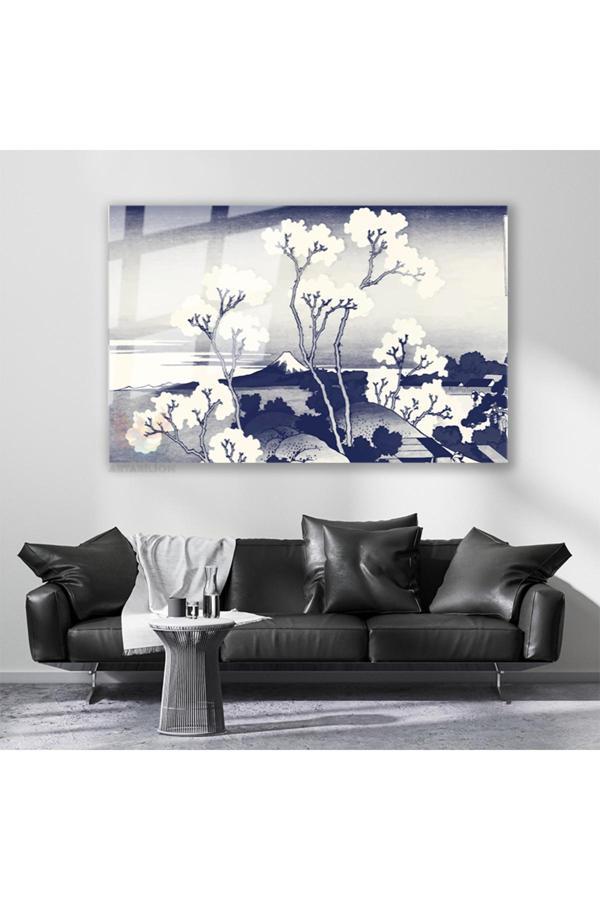 Cam Yatay Duvar Tablosu Cam Soyut Doga Manzarasi3 Ev Ofis Salon Modern Duvar Tablosu - Image 1