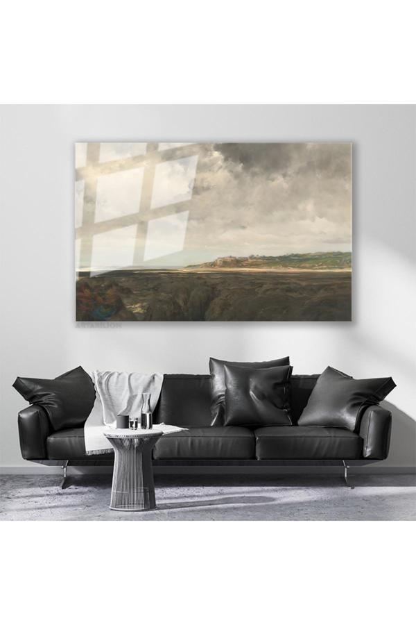 Cam Yatay Duvar Tablosu Cam Vintage Doga Manzarasi5 Ev Ofis Salon Modern Duvar Tablosu - Image 1