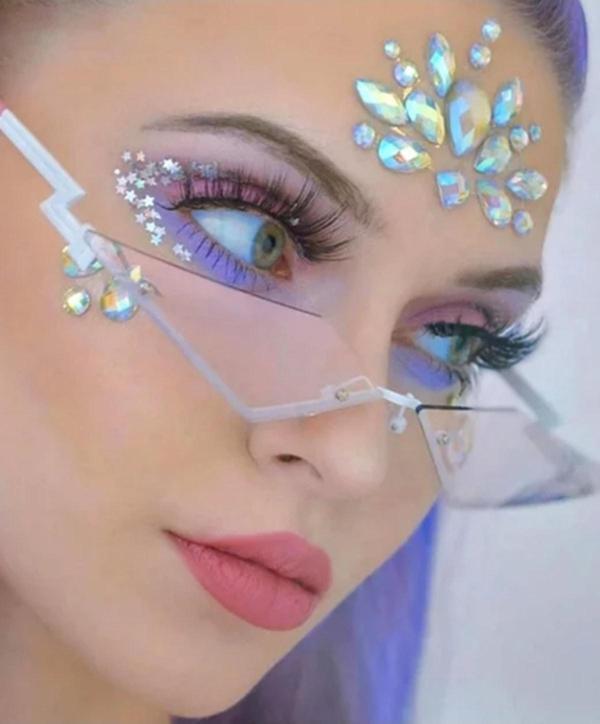 Eflamel Design Face Body 3d Işıltılı Incili Saç,yüz,göz, Tırnak, Vücut Süsleme Taş Seti - Image 1