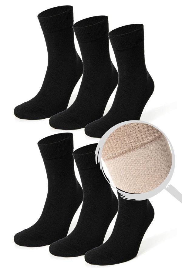 Erkek 6 lı Bambu Diyabetik (Şeker) Sıkmayan Lastikli Çorap Seti 14408 - Image 1