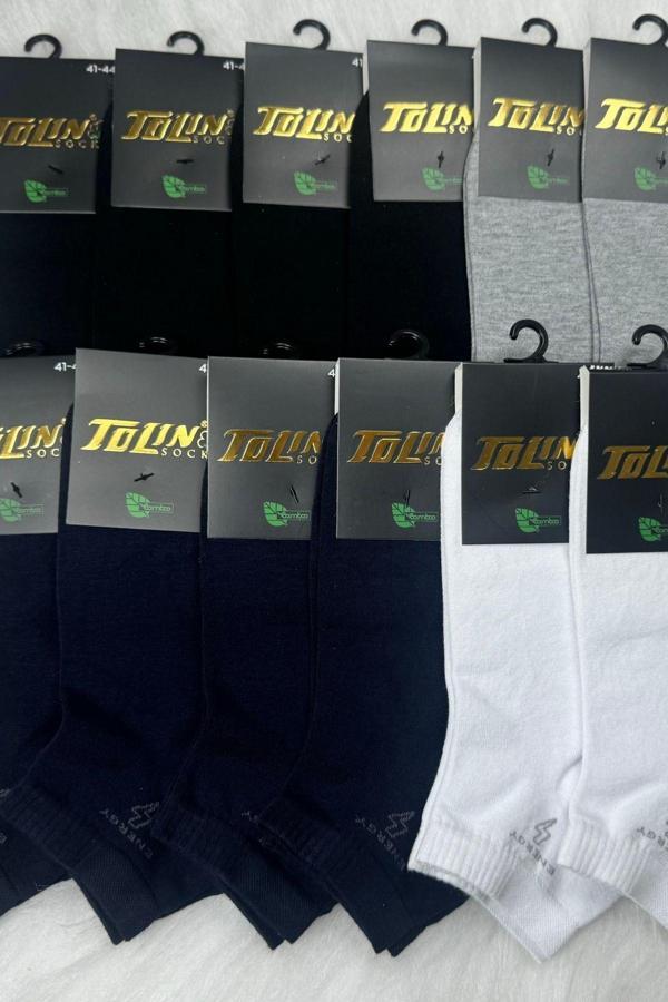 Erkek 12 li Bambu Patik Çorap Seti 10537 - Image 1