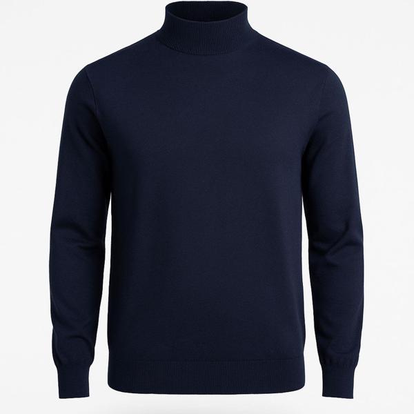 Slim Fit Polo Yarım Balıkçı Uzun Kol Erkek Triko - 7425 - Image 1