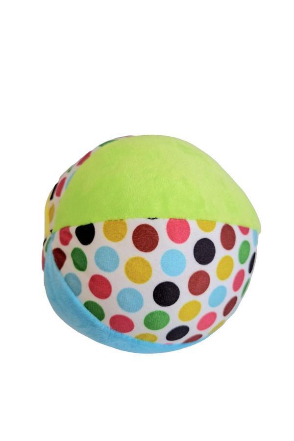 Peluş Oyuncak Top Çıngıraklı Pelüş Bebek Çocuk Topu Yumuşacık Renkli Pelüş Top - Image 1