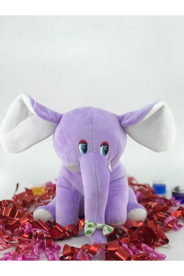Lila Oyuncak Peluş Fil 25 cm - Image 1