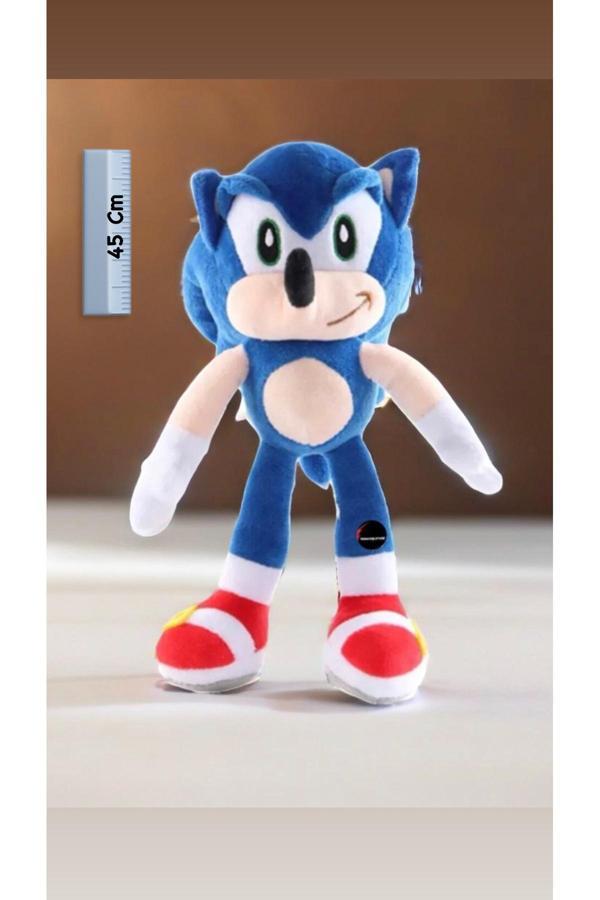 Sevimli Sonic Peluş Oyuncak Büyük Boy 45 Cm Hediyelik Uyku Arkadaşı - Image 1