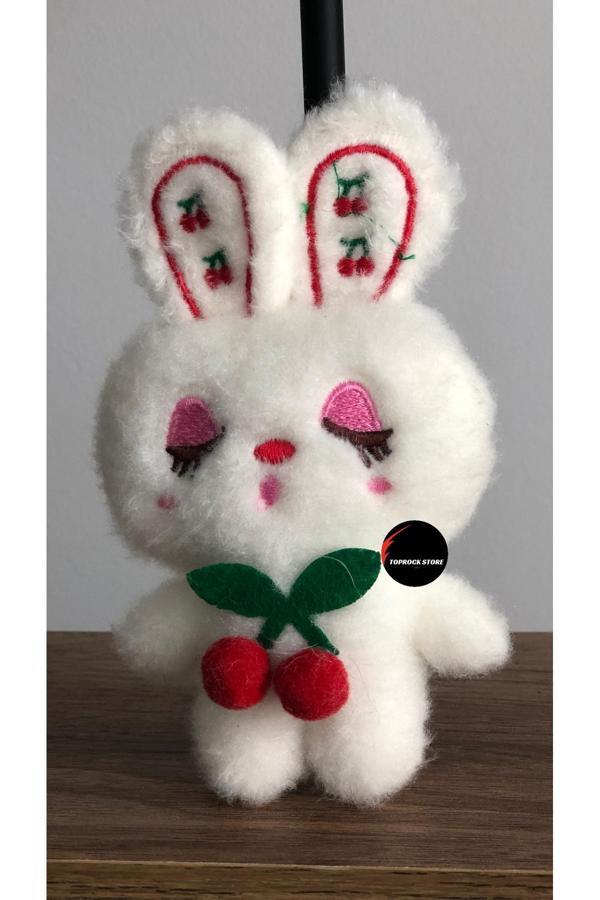 Sevimli Tavşan Peluş Oyuncak Pofidik Anahtarlık Uyku Arkadaşı Hediyelik 12 CM - Image 1