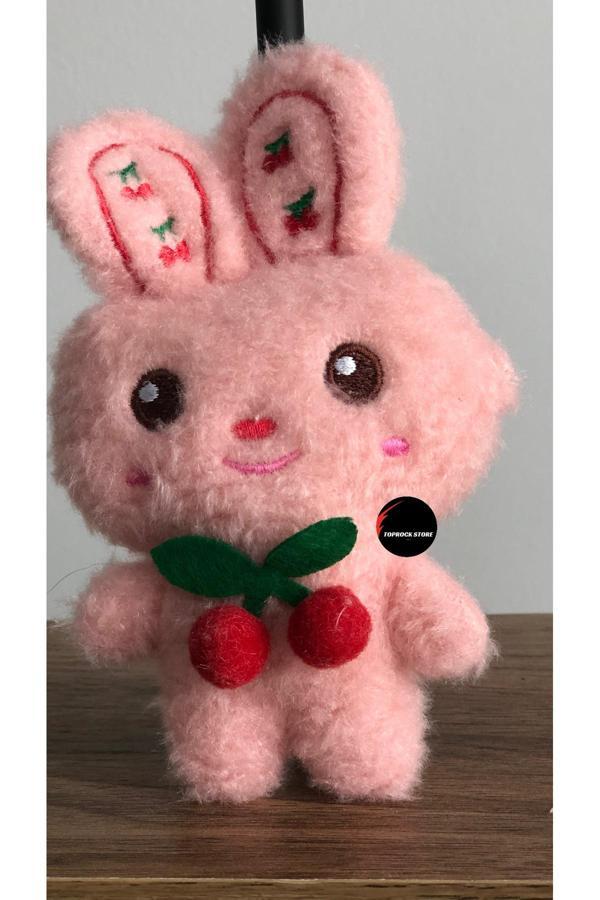 Sevimli Tavşan Peluş Oyuncak Pofidik Anahtarlık Uyku Arkadaşı Hediyelik 12 CM - Image 1
