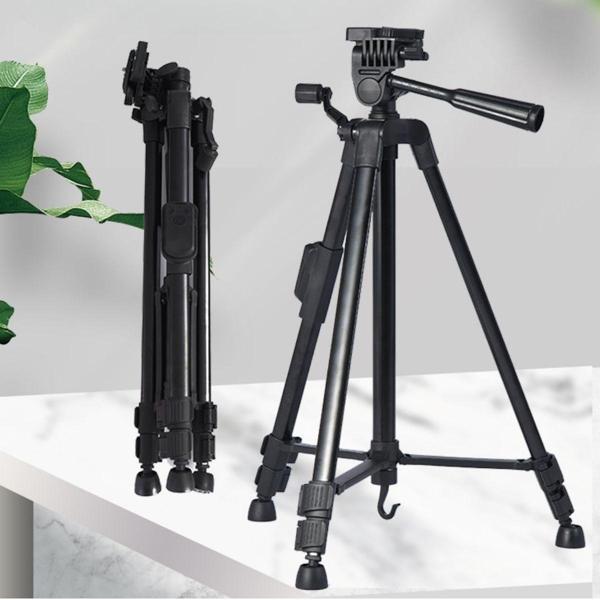 Telefon ve Fotoğraf Makinası Takıbilen Bluetooth Kumandalı 146 cm Tripod - Image 1