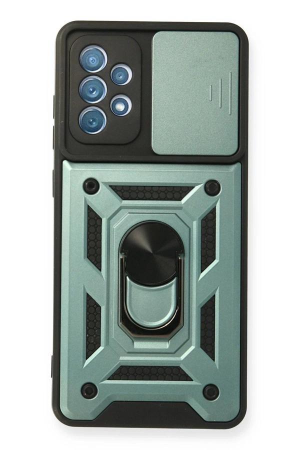 Samsung Galaxy A32 Kılıf Pars Lens Yüzüklü Silikon - Yeşil-(5796) - Image 1