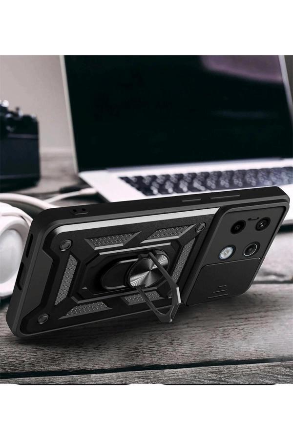 Xiaomi Redmi Note 13 Pro 4G Pars Lens Yüzüklü Silikon - Lacivert-(5796) - Image 1