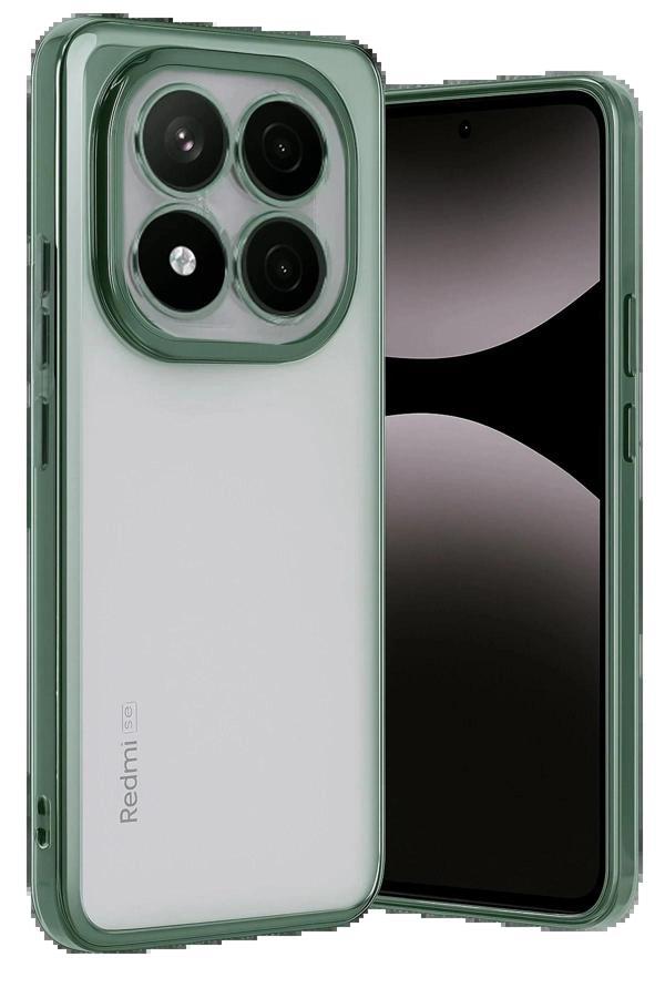 Xiaomi Redmi Note 14 Pro Plus Kılıf Lensli Silikon - Yeşil-(5796) - Image 1