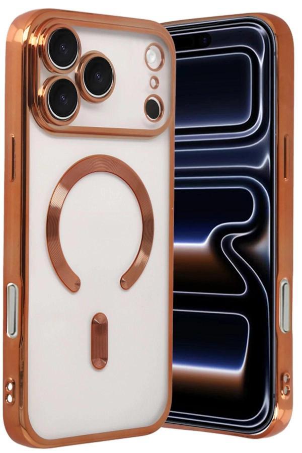 Apple iPhone 17 Pro Max Kross Magneticsafe Kapak - Turuncu-(5796) - Image 1