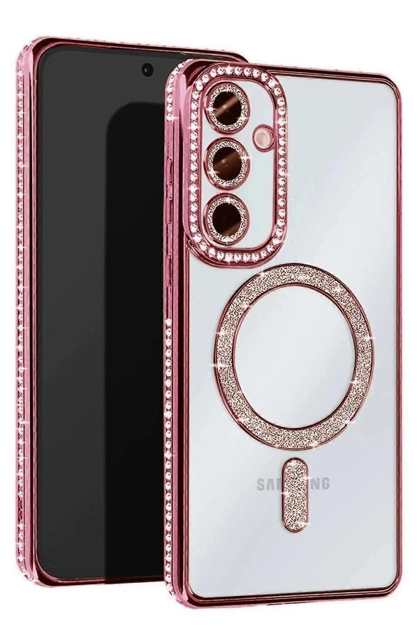 Samsung Galaxy A17 5G Joke Simli Magneticsafe Kılıf - Pembe-(5796) - Image 1