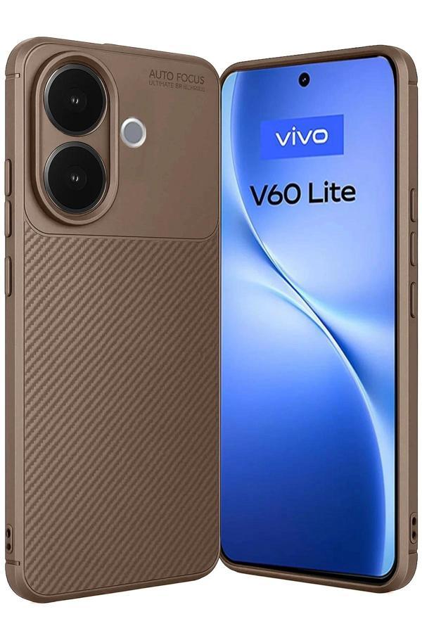 Vivo V60 Lite Auto Focus Karbon Kapak - Kahverengi-(5796) - Image 1
