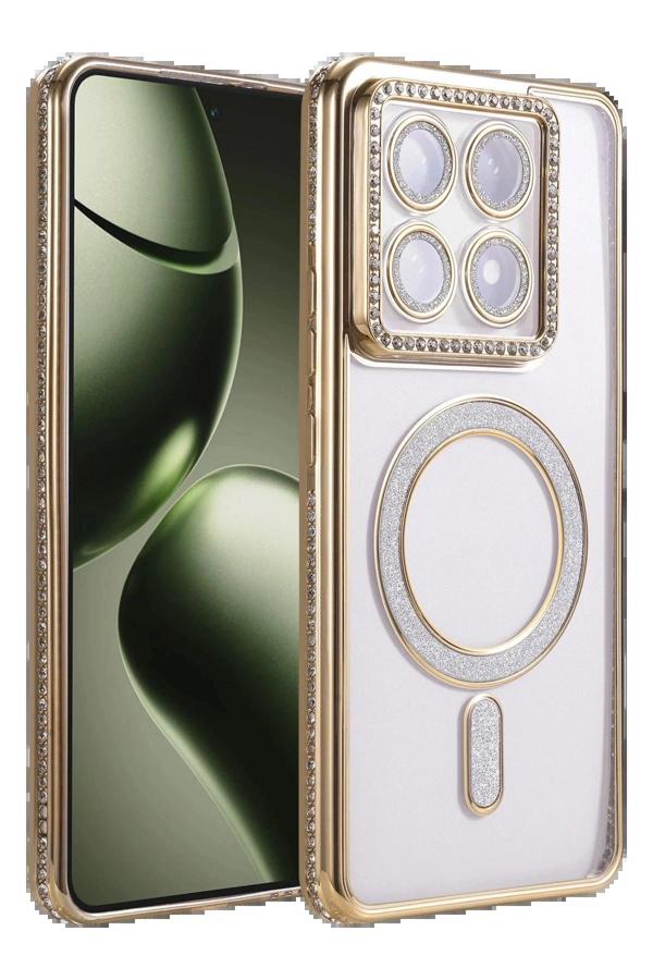 Xiaomi Mi 14T Pro Joke Simli Magneticsafe Kılıf - Gold-(5796) - Image 1