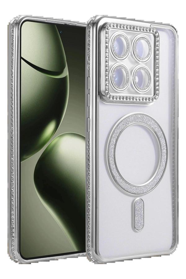 Xiaomi Mi 14T Pro Joke Simli Magneticsafe Kılıf - Gümüş-(5796) - Image 1