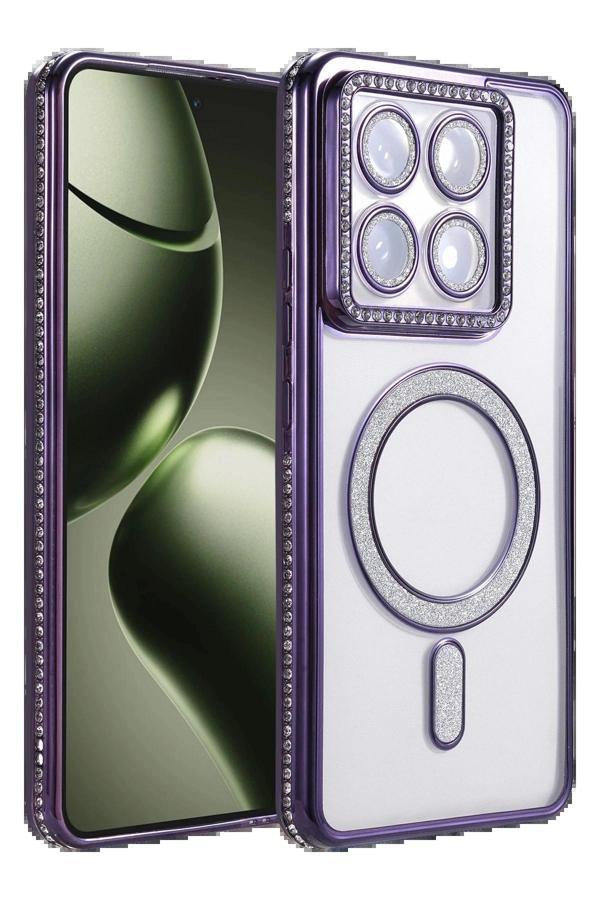 Xiaomi Mi 14T Pro Joke Simli Magneticsafe Kılıf - Derin Mor-(5796) - Image 1