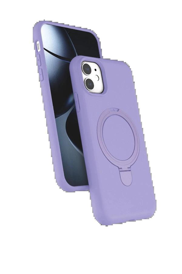 Apple iPhone 11 Regal Magsafe Standlı Kapak - Lila-(5796) - Image 1