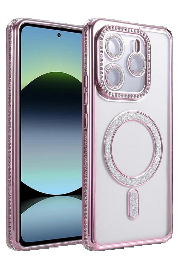 Xiaomi Redmi Note 14 4G Joke Simli Magneticsafe Kılıf - Pembe-(5796) - Image 1