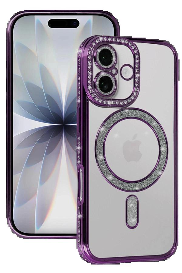 Apple iPhone 17 Joke Simli Magneticsafe Kılıf - Derin Mor-(5796) - Image 1