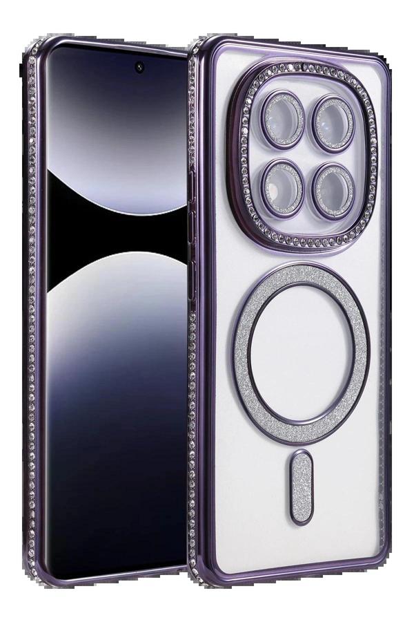 Xiaomi Redmi Note 14 Pro 4G Joke Simli Magneticsafe Kılıf - Derin Mor-(5796) - Image 1