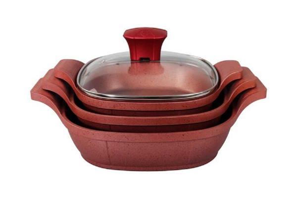 6 Parça Kendinden Kulplu Döküm Sahan Seti Rose Gold - Image 1