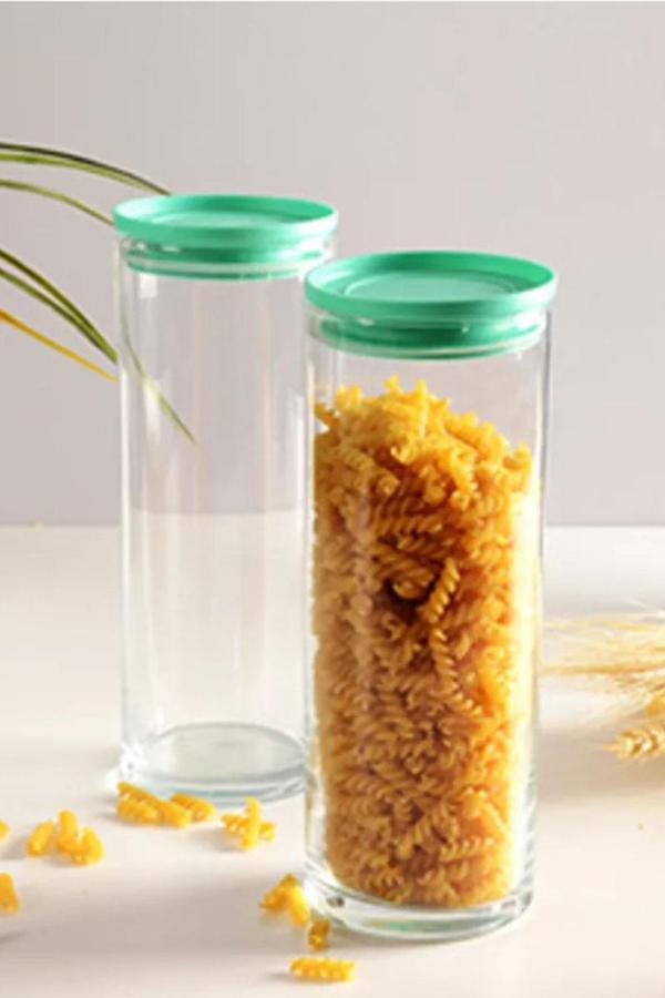 Paşabahçe 43756 Breakfast Club Yeşil Kapaklı Kavanoz 2 li 1230 cc - Image 1