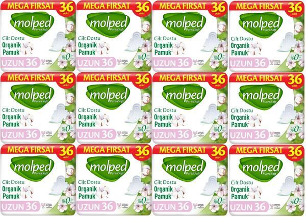 Molped Pure&Soft Hijyenik Ped Uzun 432 (12PK*36) Adet Mega Pk - Image 1