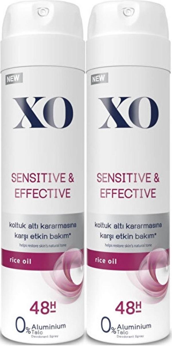 XO Deodorant 150ML Women-Kadın Sensitive & Effective (2 Li Set) - Image 1
