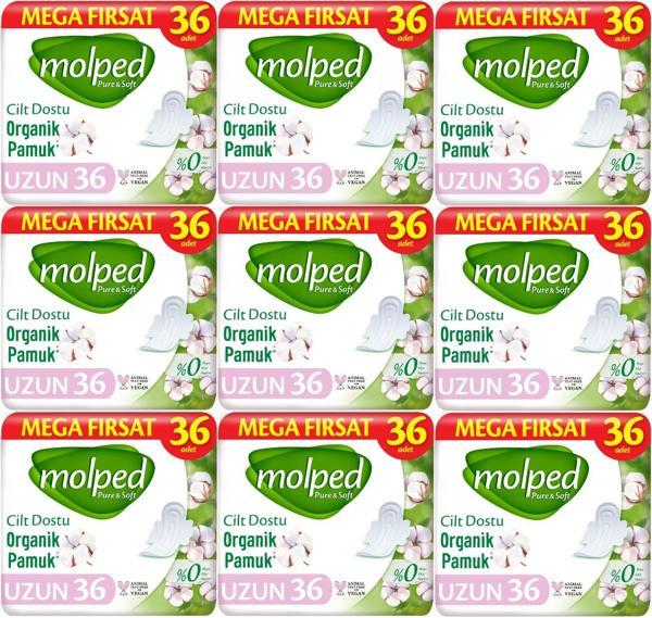 Molped Pure&Soft Hijyenik Ped Uzun 324 (9PK*36) Adet Mega Pk - Image 1