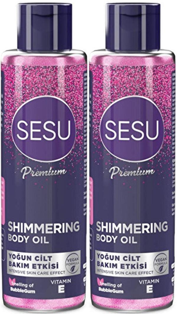 Sesu Simli Cilt Bakım Yağı 150ML (Shımmering Body Oıl) (2 Li Set) - Image 1