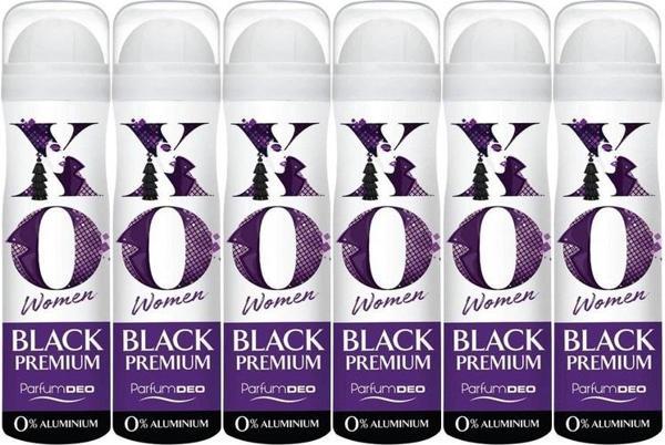 XO Deodorant 150ML Women-Kadın Black Premium (6 Lı Set) - Image 1
